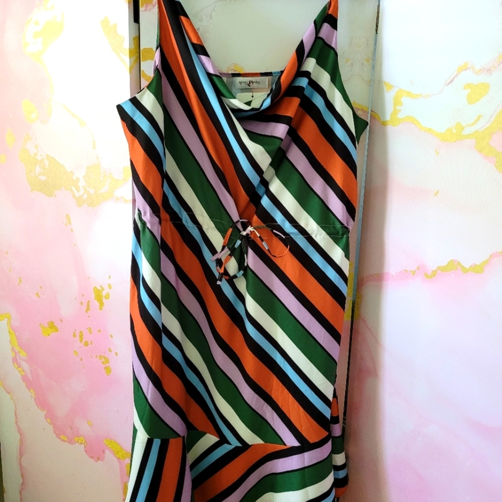Ladies striped dress.